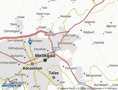 MICHELIN Ahi Evran map - ViaMichelin