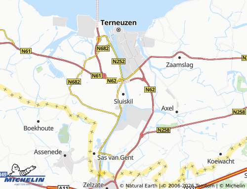 Kaart MICHELIN Sluiskil - ViaMichelin