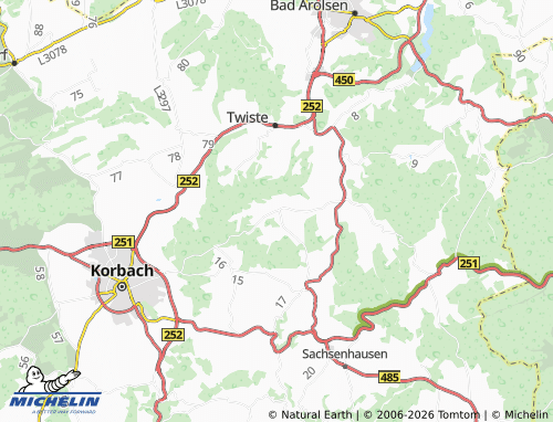 MICHELIN Ober-Waroldern map - ViaMichelin