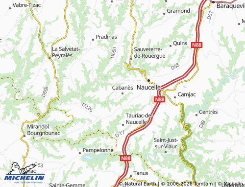 MICHELIN Cabanès map - ViaMichelin