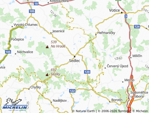 Mappa MICHELIN Sedlec-Prčice - ViaMichelin