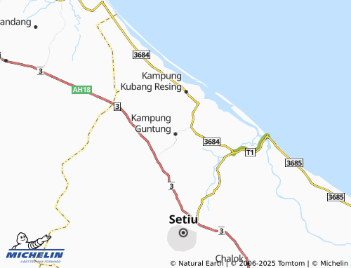 MICHELIN Kampung Guntung map - ViaMichelin