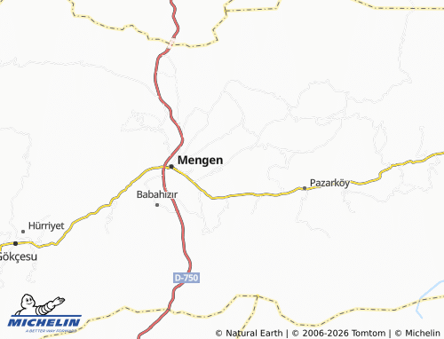 Mapa MICHELIN Sazlar - ViaMichelin