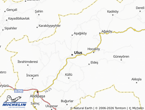 Mapa MICHELIN Kaldırım - ViaMichelin