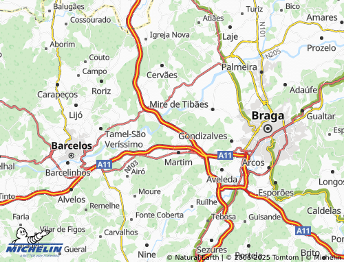 MICHELIN Pousa map - ViaMichelin