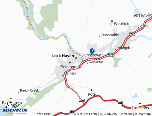 Mappa MICHELIN Lock Haven - ViaMichelin