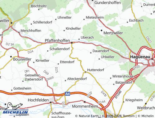 MICHELIN Morschwiller map - ViaMichelin
