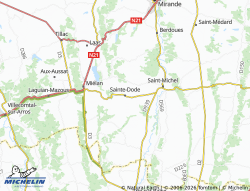 MICHELIN Sainte-Dode map - ViaMichelin
