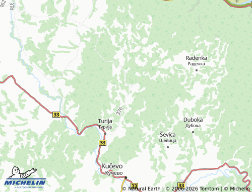 Mapa MICHELIN Rakova Bara - ViaMichelin