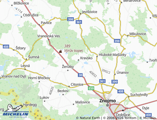 Kaart MICHELIN Kravsko - ViaMichelin