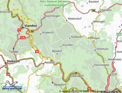 MICHELIN Kruchten map - ViaMichelin