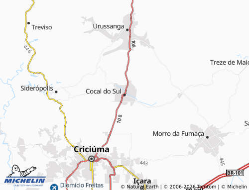 Mapa MICHELIN Cocal do Sul - ViaMichelin