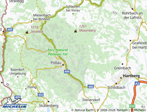 MICHELIN Pöllauberg map - ViaMichelin