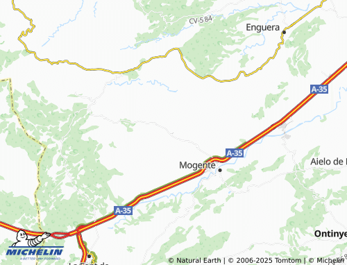 MICHELIN Cumbres de Valencia map - ViaMichelin