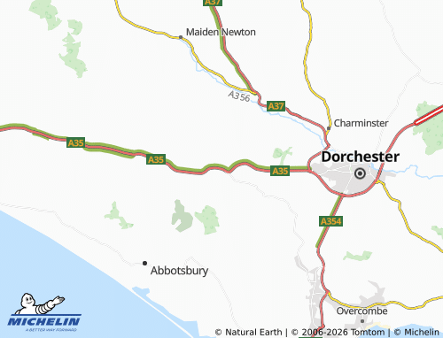 Carte MICHELIN Winterbourne Abbas - ViaMichelin