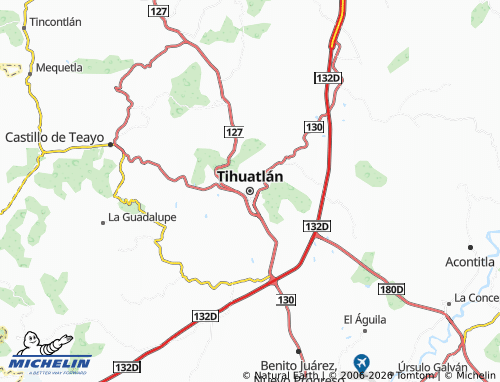 Mappa MICHELIN Tihuatlán - ViaMichelin