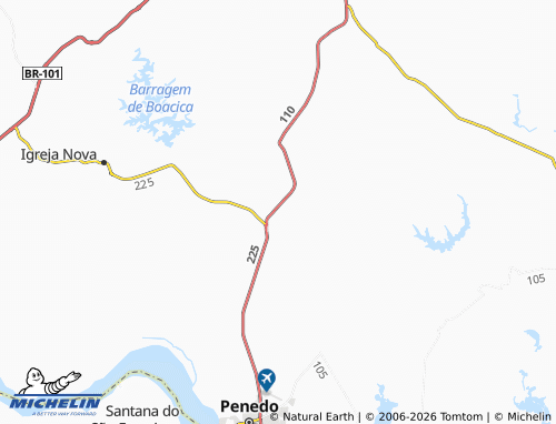 MICHELIN Penedo map - ViaMichelin