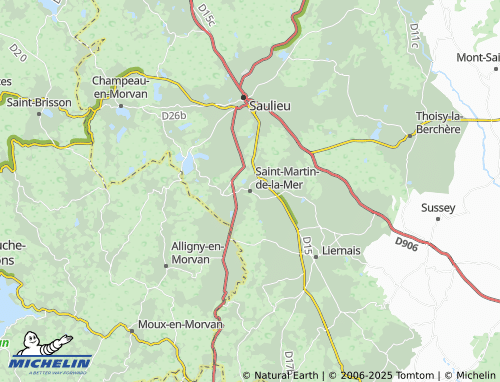 MICHELIN Saint-Martin-de-la-Mer map - ViaMichelin