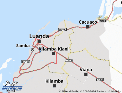 MICHELIN Cazenga map - ViaMichelin