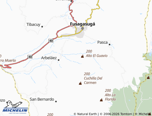 Mapa MICHELIN El Guavio - ViaMichelin