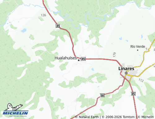 MICHELIN Centro de Hualahuises map - ViaMichelin