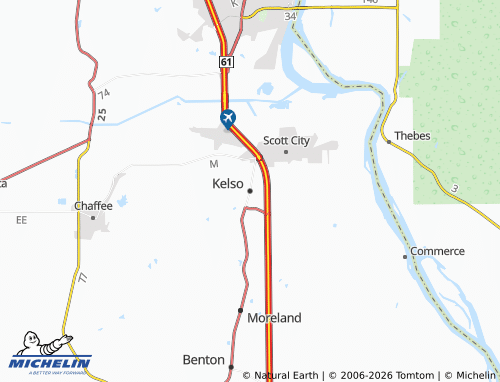 Mapa MICHELIN Kelso - ViaMichelin