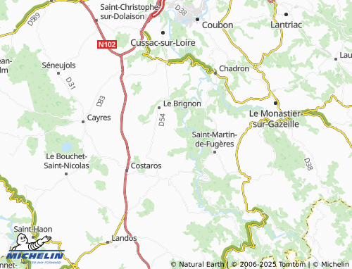 Carte MICHELIN Les Rosières - ViaMichelin
