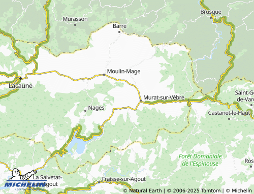 MICHELIN Le Causse map - ViaMichelin