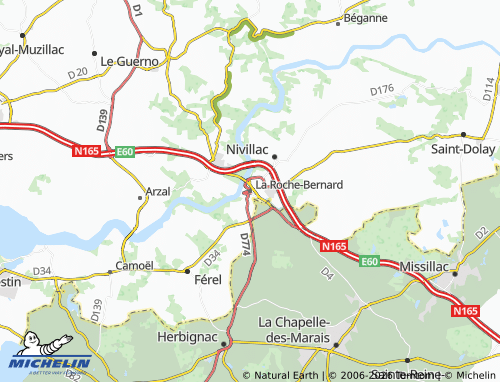 Mappa MICHELIN La Roche-Bernard - ViaMichelin