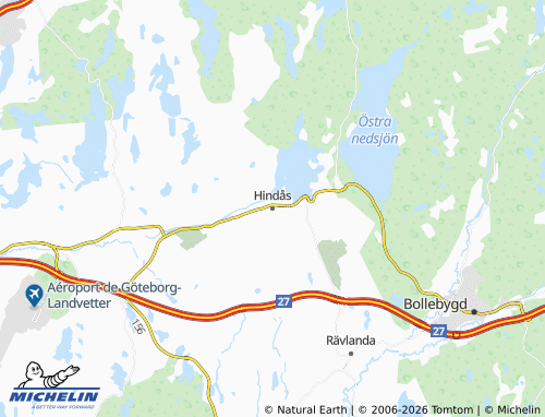 Carte MICHELIN Hindås - ViaMichelin