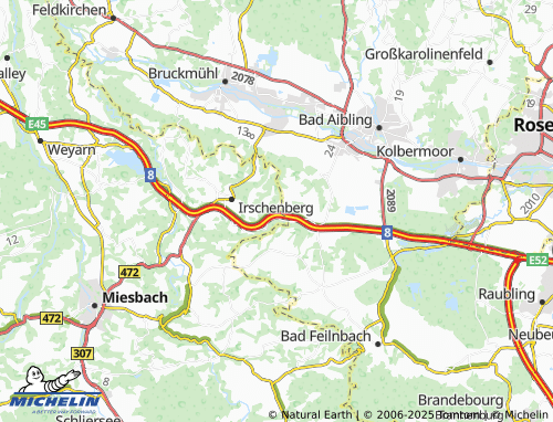MICHELIN Pfaffing map - ViaMichelin