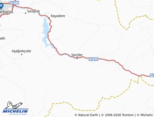 MICHELIN Serçiler map - ViaMichelin