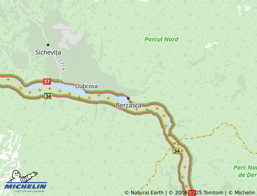 MICHELIN Berzasca map - ViaMichelin