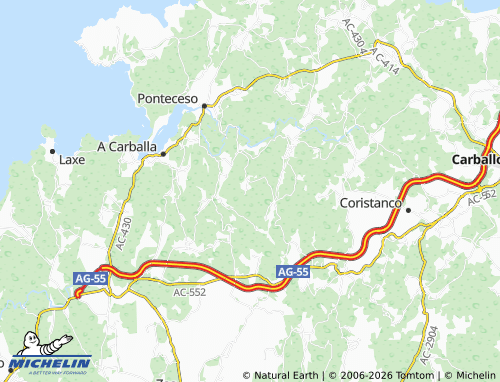 MICHELIN A Braña map - ViaMichelin