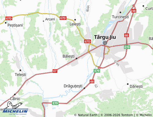 MICHELIN Bălești map - ViaMichelin