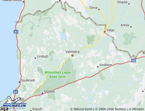 Mappa MICHELIN Valmieras novads - ViaMichelin