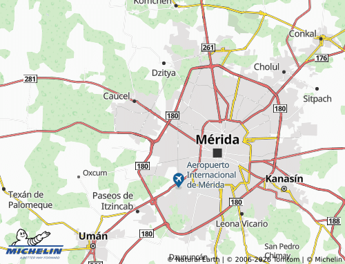 Carte MICHELIN Central de Abasto de Mérida - ViaMichelin