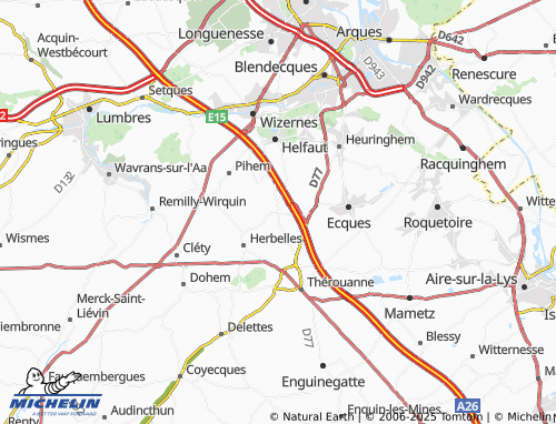MICHELIN Inghem map - ViaMichelin