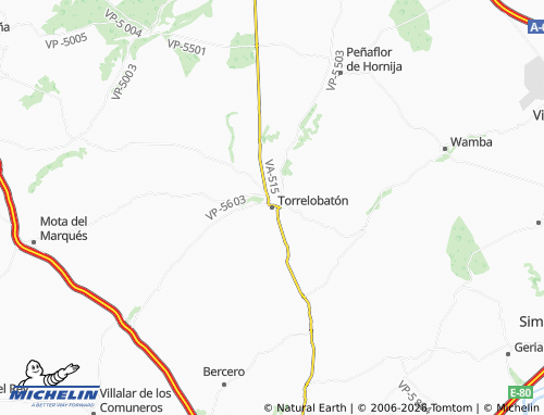 MICHELIN Torrelobatón map - ViaMichelin
