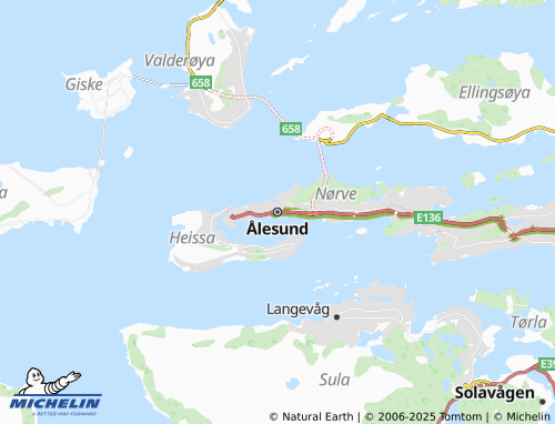 MICHELIN Ålesund map - ViaMichelin