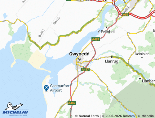 Mappa MICHELIN Caernarfon - ViaMichelin