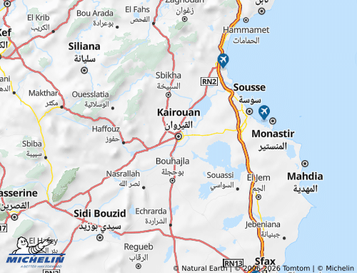 Mappa MICHELIN al-Qayrawan - ViaMichelin
