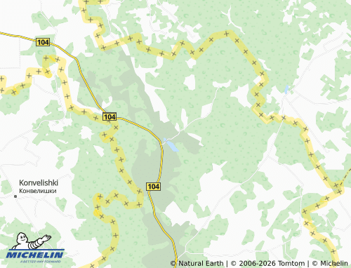 MICHELIN Poškonys map - ViaMichelin