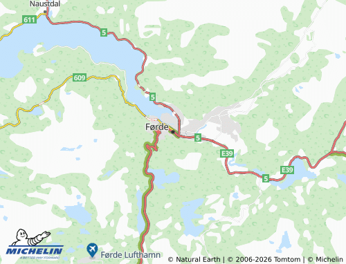 MICHELIN-Landkarte Førde - ViaMichelin