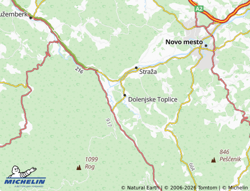 Mapa MICHELIN Dolenjske Toplice - ViaMichelin