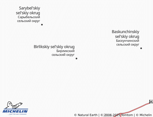 MICHELIN-Landkarte Birlikskiy sel'skiy okrug - ViaMichelin