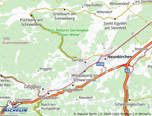 Carte MICHELIN Sankt Johann am Steinfelde - ViaMichelin