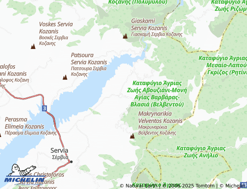 MICHELIN Velventos map - ViaMichelin