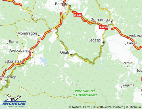MICHELIN Oñati map - ViaMichelin