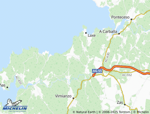 MICHELIN Traba (Santiago) map - ViaMichelin